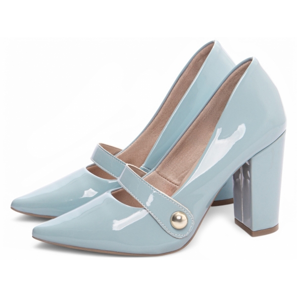Sapato Scarpin Slingback azul