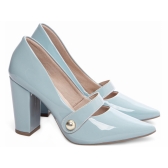 Sapato Scarpin Slingback azul